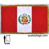 Peru Flag w/Seal Frg w/pole hem, 3x5', Nylon