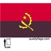 Angola Flag w/pole hem, 3x5', Nylon