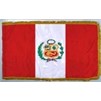 Peru Flag w/Seal Frg w/pole hem, 4x6', Nylon