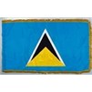 St. Lucia Flag Frg w/pole hem, 4x6', Nylon