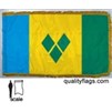 St. Vincent & Grenadines Flag Frg w/pole hem, 3x5', Nylon