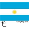 Argentina Flag w/Seal w/pole hem, 2x3', Nylon