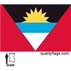 Antigua & Barbuda Flag w/pole hem, 3x5', Nylon