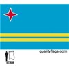 Aruba Flag w/pole hem, 3x5', Nylon