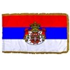 Serbia Flag w/Seal Frg w/pole hem, 4x6', Nylon