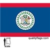 Belize Flag w/pole hem, 3x5', Nylon