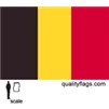 Belgium Flag w/pole hem, 2x3', Nylon