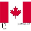 Canada Flag w/pole hem, 2x3', Nylon