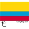Colombia Flag w/pole hem, 2x3', Nylon