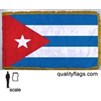 Cuba Flag Frg w/pole hem, 2x3', Nylon