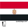 Egypt Flag w/pole hem, 3x5', Nylon