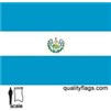 El Salvador Flag w/Seal w/pole hem, 3x5', Nylon