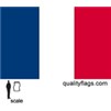 France Flag w/pole hem, 2x3', Nylon