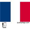 France Flag w/pole hem, 3x5', Nylon