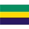 Gabon Flag w/pole hem, 4x6', Nylon