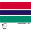 Gambia Flag w/pole hem, 3x5', Nylon