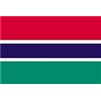 Gambia Flag w/pole hem, 4x6', Nylon