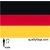 Germany Flag w/pole hem, 2x3', Nylon