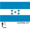 Honduras Flag w/pole hem, 2x3', Nylon