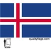 Iceland Flag w/pole hem, 3x5', Nylon