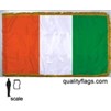 Cote D'Ivoire Flag Frg w/pole hem, 2x3', Nylon