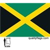 Jamaica Flag w/pole hem, 3x5', Nylon