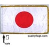 Japan Flag Frg w/pole hem, 2x3', Nylon