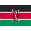 Kenya Flag w/pole hem, 4x6', Nylon