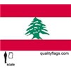 Lebanon Flag w/pole hem, 2x3', Nylon