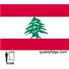 Lebanon Flag w/pole hem, 3x5', Nylon