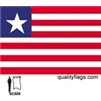 Liberia Flag w/pole hem, 3x5', Nylon