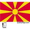Macedonia Flag w/pole hem, 3x5', Nylon