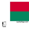 Madagascar Flag w/pole hem, 3x5', Nylon