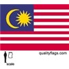 Malaysia Flag w/pole hem, 2x3', Nylon