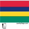 Mauritius Flag w/pole hem, 3x5', Nylon