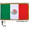 Mexico Flag Frg w/pole hem, 2x3', Nylon