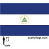 Nicaragua Flag w/Seal w/pole hem, 2x3', Nylon