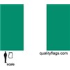 Nigeria Flag w/pole hem, 2x3', Nylon