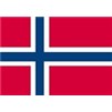 Norway Flag w/pole hem, 4x6', Nylon