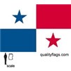 Panama Flag w/pole hem, 2x3', Nylon
