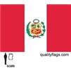 Peru Flag w/Seal w/pole hem, 2x3', Nylon