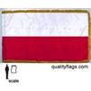 Poland Flag Frg w/pole hem, 2x3', Nylon