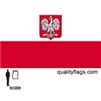 Poland Flag w/Eagle w/pole hem, 2x3', Nylon