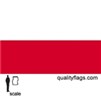 Poland Flag w/pole hem, 2x3', Nylon