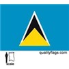 St. Lucia Flag w/pole hem, 3x5', Nylon