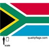 South Africa Flag w/pole hem, 2x3', Nylon