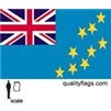 Tuvalu Flag w/pole hem, 2x3', Nylon