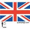 United Kingdom Flag w/pole hem, 2x3', Nylon