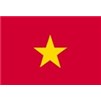 Vietnam Flag w/pole hem, 4x6', Nylon