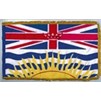 British Columbia Flag Frg w/pole hem, 3x6', Nyl